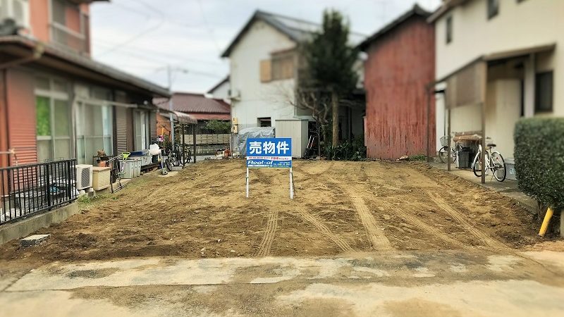 一宮市浅井町土地　解体整地工事が終わりました。